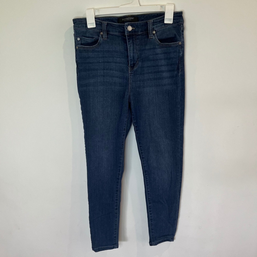 Liverpool Los Angeles Abby Skinny Jeans Dark Wash Petite 10/30 High Rise Denim